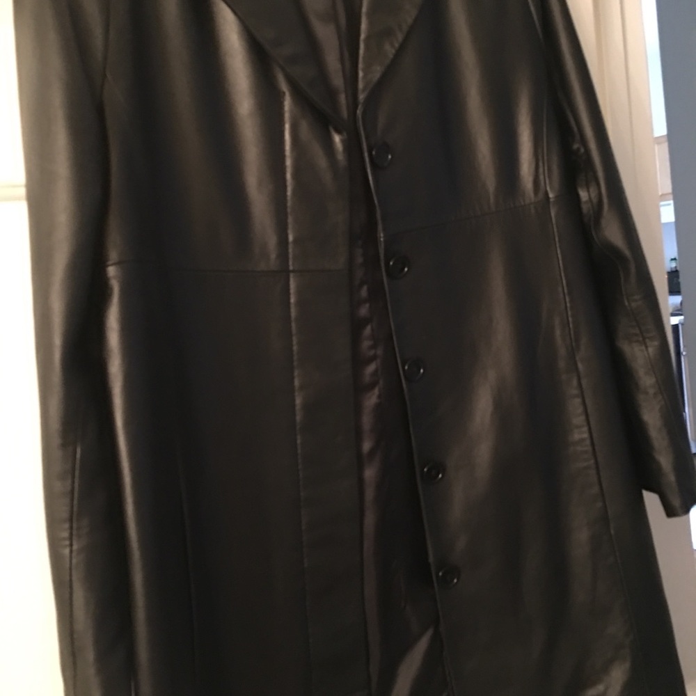 Two Coats Faux Fur large and Leather Medium - Picture 3 of 5